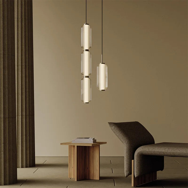 Afralia™ Postmodern Glass Pendant Lamp for Bedroom Study Living Room