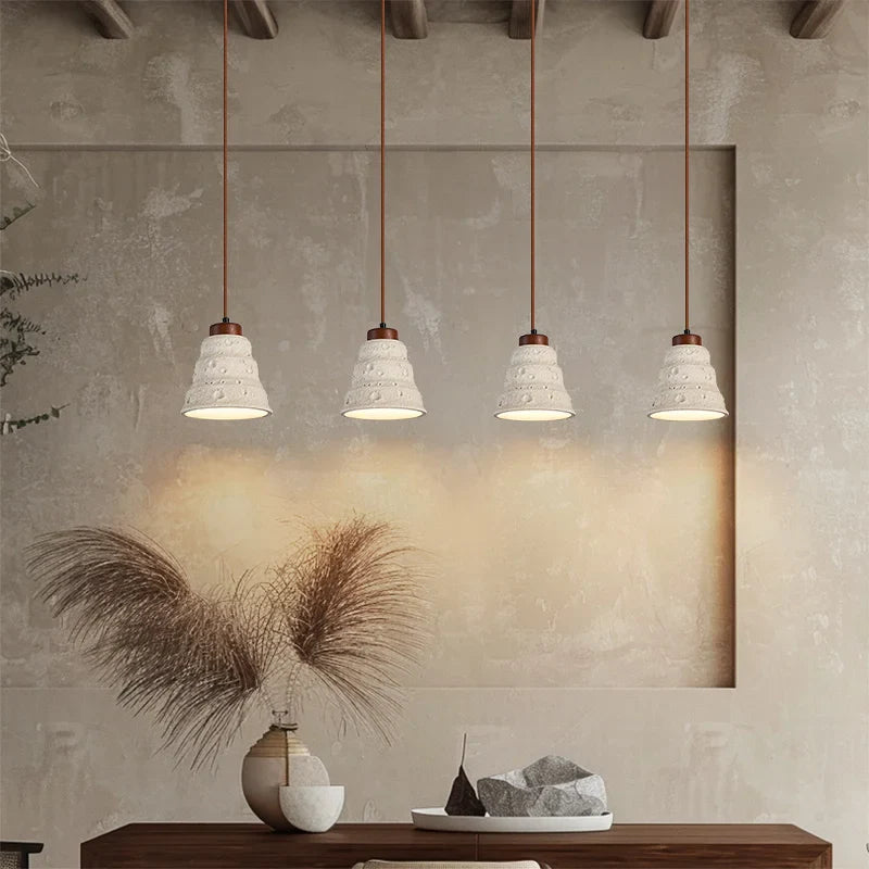 Afralia™ LED Pendant Lights for Modern Decor with Cement Wood Design