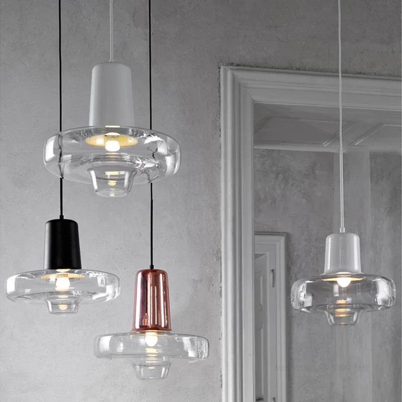 Afralia™ Glass Pendant Light: Nordic Minimalist Design for Restaurant Decor