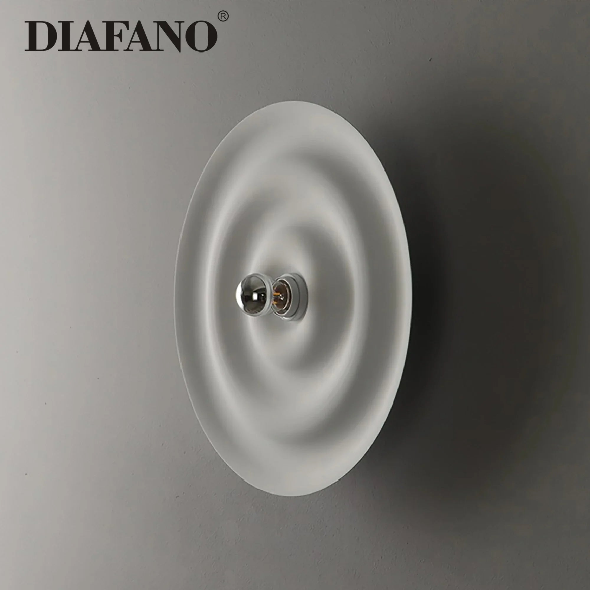 Afralia™ Round Water Ripple Wall Sconce for Bedroom, Living Room, or Cafe