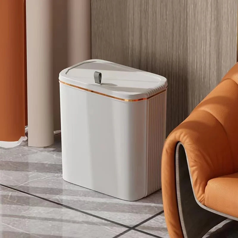 Afralia™ Kitchen Trash Can Wall Mounted Hanging Bin with Lid