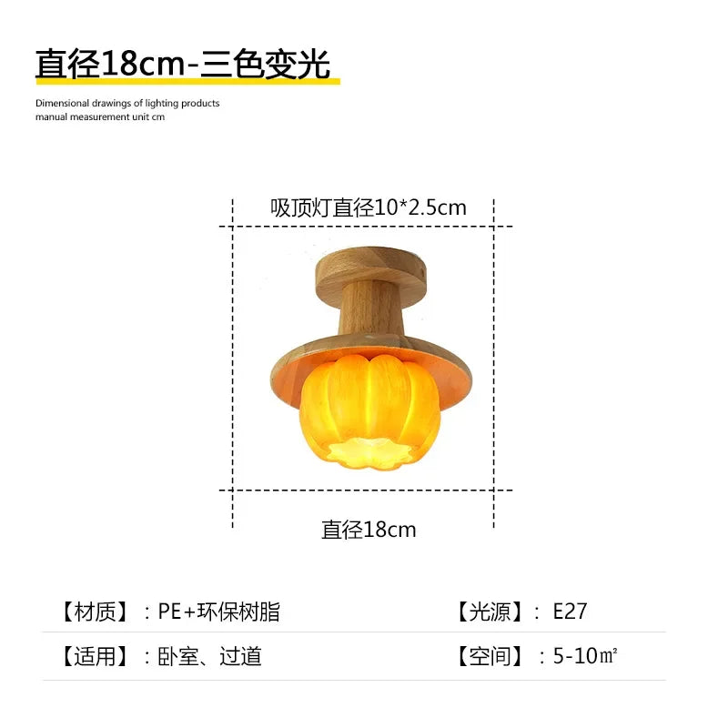 Afralia™ Modern Nordic Pumpkin Chandelier & Table Lamps Set for Living Room & Corridor