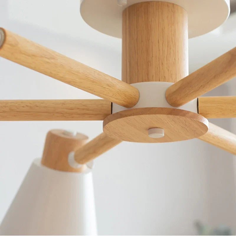 Afralia™ Nordic Wood Ceiling Lamp Chandelier