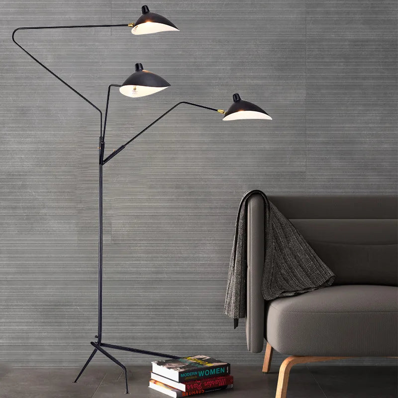 Afralia™ Serge Mouille Floor Lamp - Adjustable Tripod Stand Light