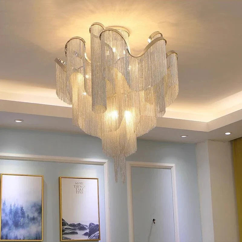 Afralia™ LED Chandeliers for Living Room Modern Home Decor Pendant Light Fixtures