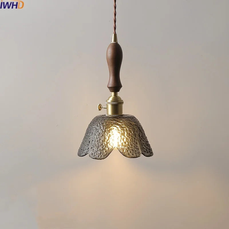 Afralia™ Gray Glass LED Pendant Lamps, Nordic Modern Design for Bedroom, Living Room Lighting Fixtures