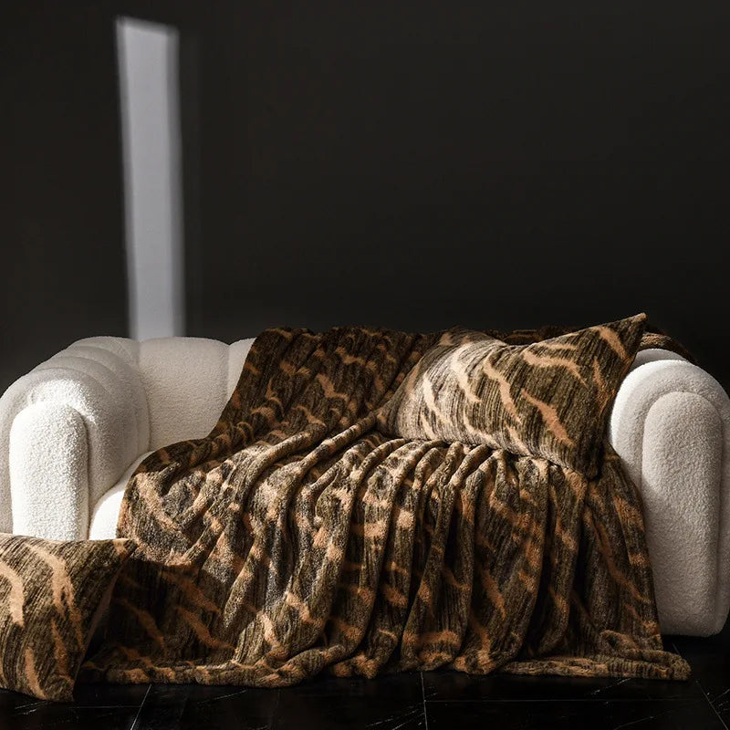 Afralia™ Cosy Faux Rabbit Plush Blanket in Milk Velvet for Single Sofa Decoration & Napping