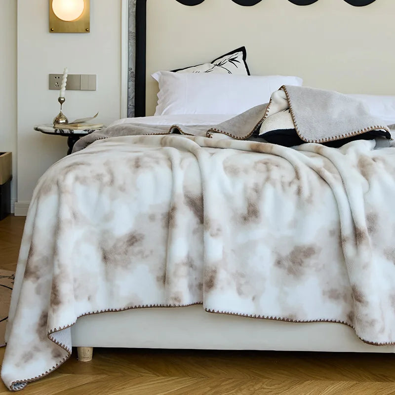 Afralia™ Faux Mink Fur Cozy Sofa Blanket | Luxe Winter Bed Décor