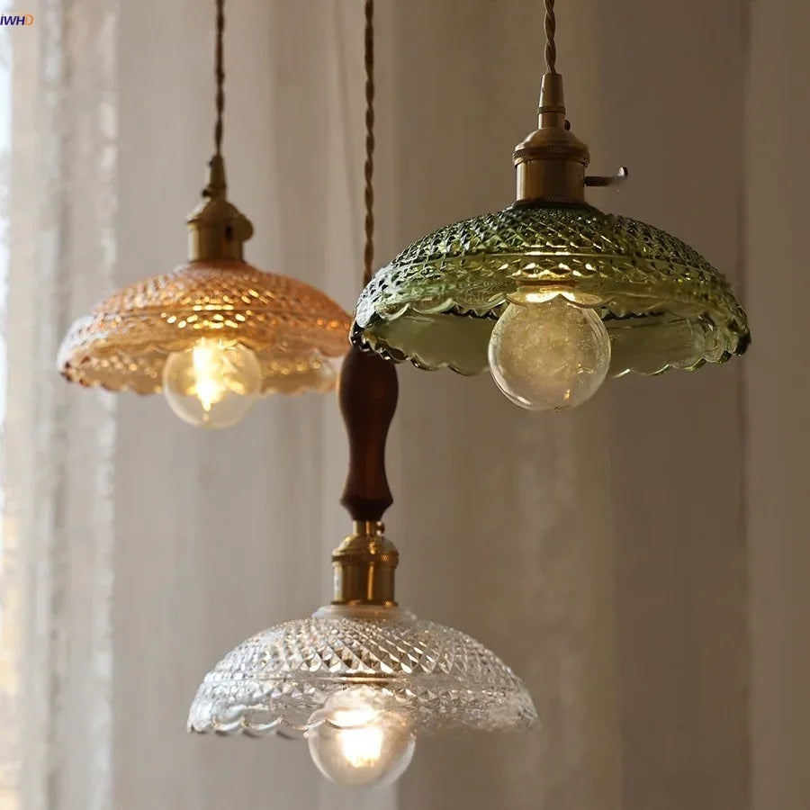 Afralia™ Flower Glass Pendant Lamp: Modern & Simple LED Hanging Light