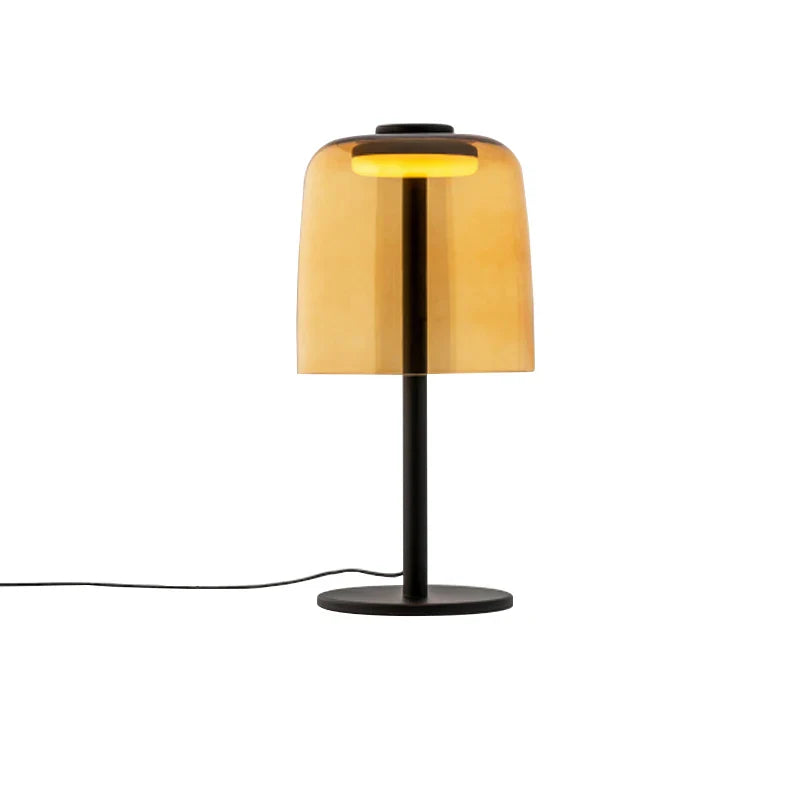 Afralia™ Glass Mushroom Table Lamp Luxury Minimalist Desk Light Nightstand Decor