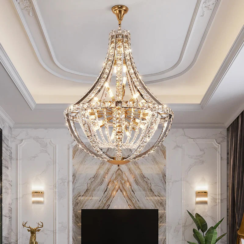 Afralia™ Crystal Chandelier: Modern Luxury for Living, Dining, Bedroom