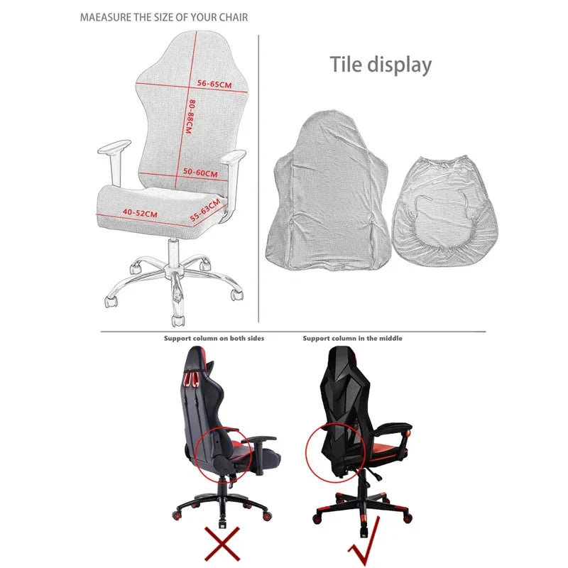 Afralia™ High Back Armchair Slipcover: Waterproof Computer Game Chair Seat Cover