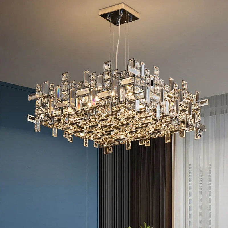 Afralia™ Chrome LED Crystal Chandelier for Sophisticated Home Lighting