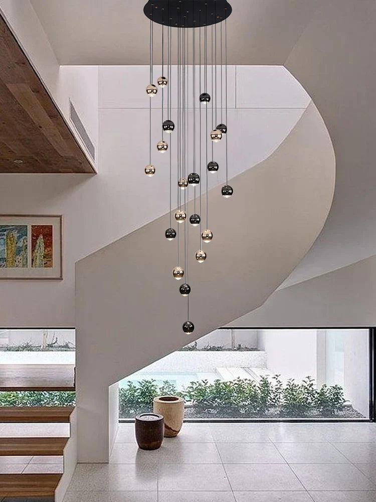Afralia™ Stairs Chandelier Pendant Light for Living Room Kitchen Island Decor