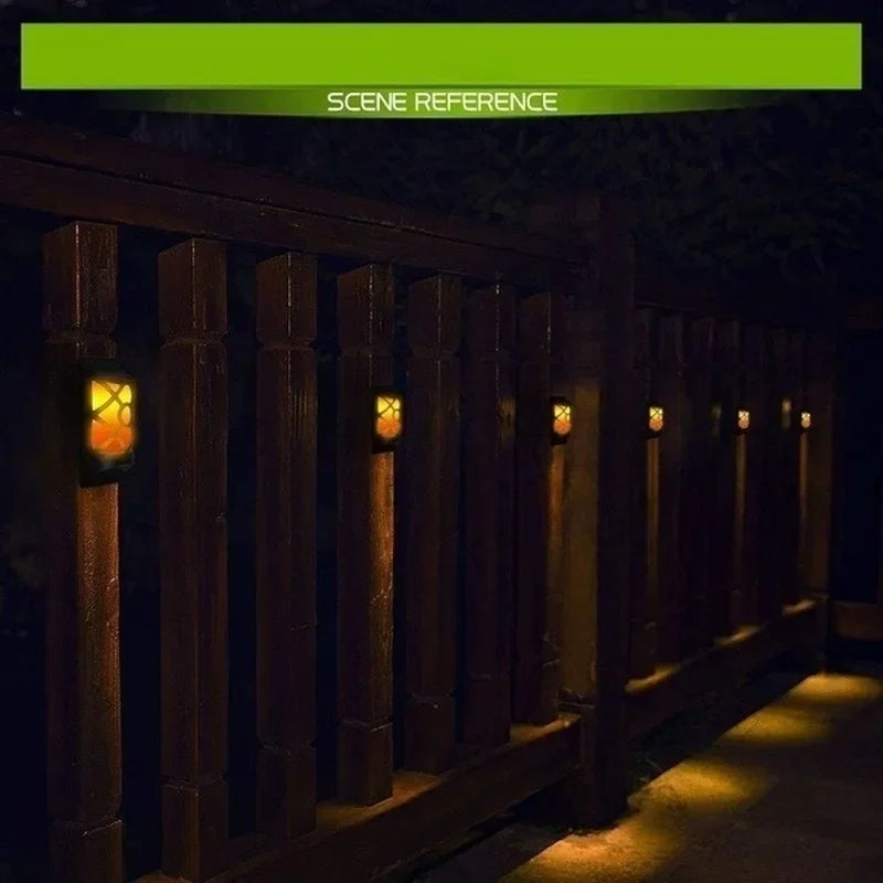 Afralia™ Solar Flame Lights: Outdoor Garden Yard Waterproof Flickering Wall Lights
