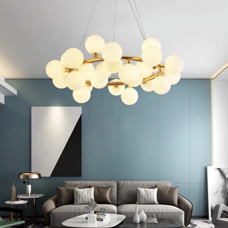 Afralia™ Modern LED Pendant Light Chandeliers for Living Room Dining R