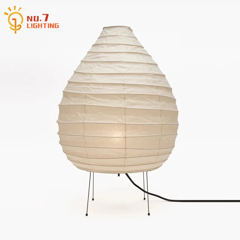 Afralia™ Noguchi Akari Table Lamp LED E27 Rice Paper Modern Light Fixtures