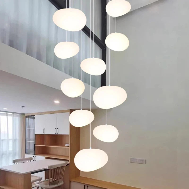 Afralia™ Modern LED Pendant Light Chandeliers for Living Room Staircase Indoor Lighting