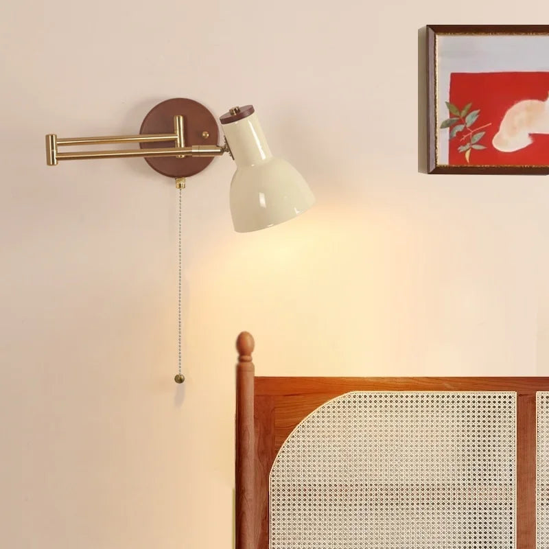 Afralia™ Modern Rotatable Wall Lamp with Long Swing Arm for Bedroom and Hotel