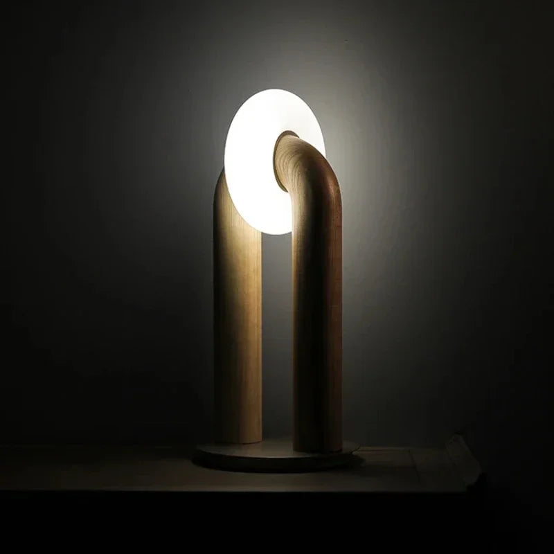 Afralia™ Solid Wood Table Lamps with Touch Control - Dimmable LED Lighting for Home Décor