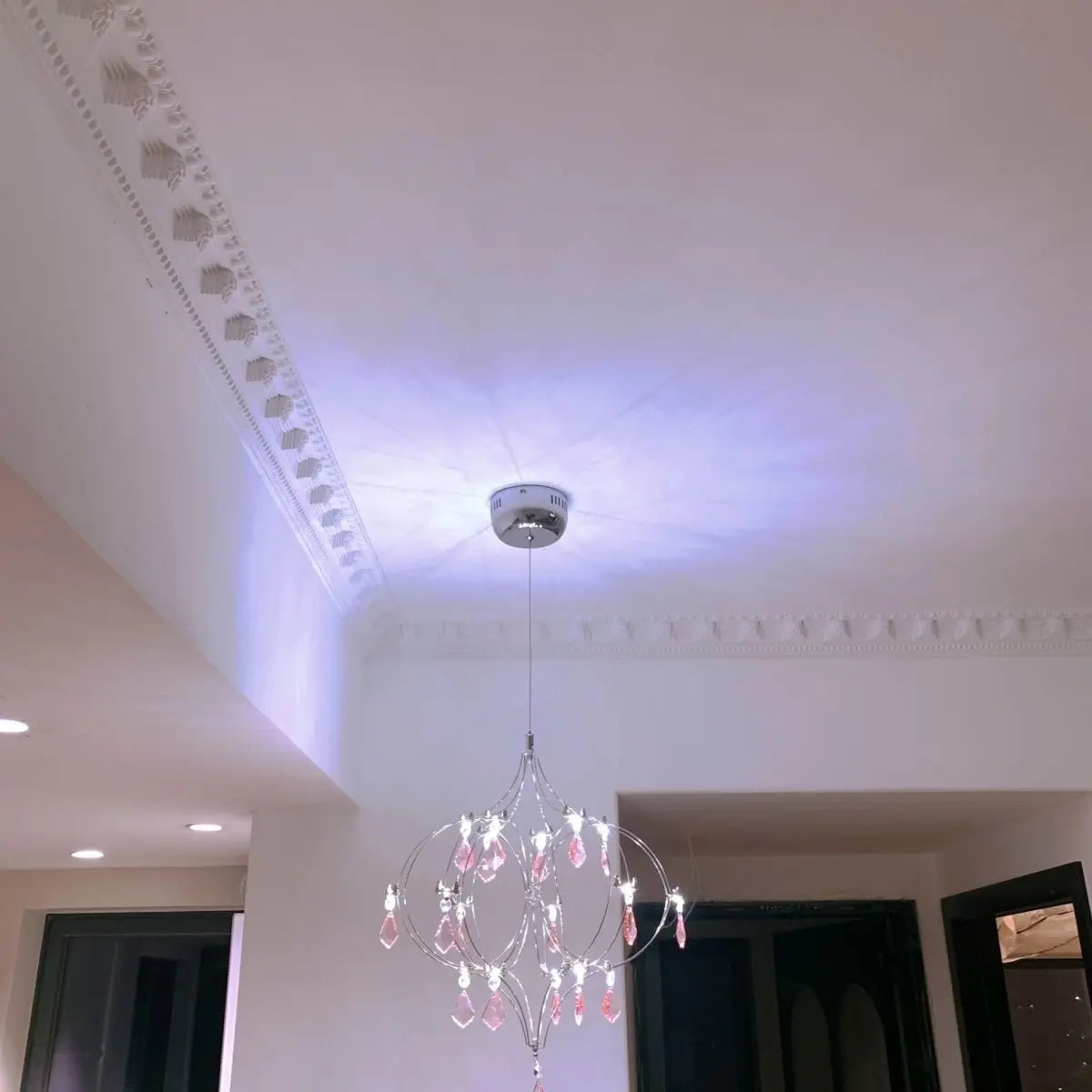 Afralia™ Stainless Steel Crystal LED Chandelier with Star Decoration