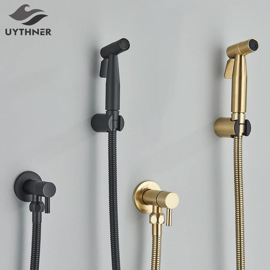 Afralia™ Brass Bidet Faucet Mixer for Cold Water Sprayer Head Jet Toilet Faucet