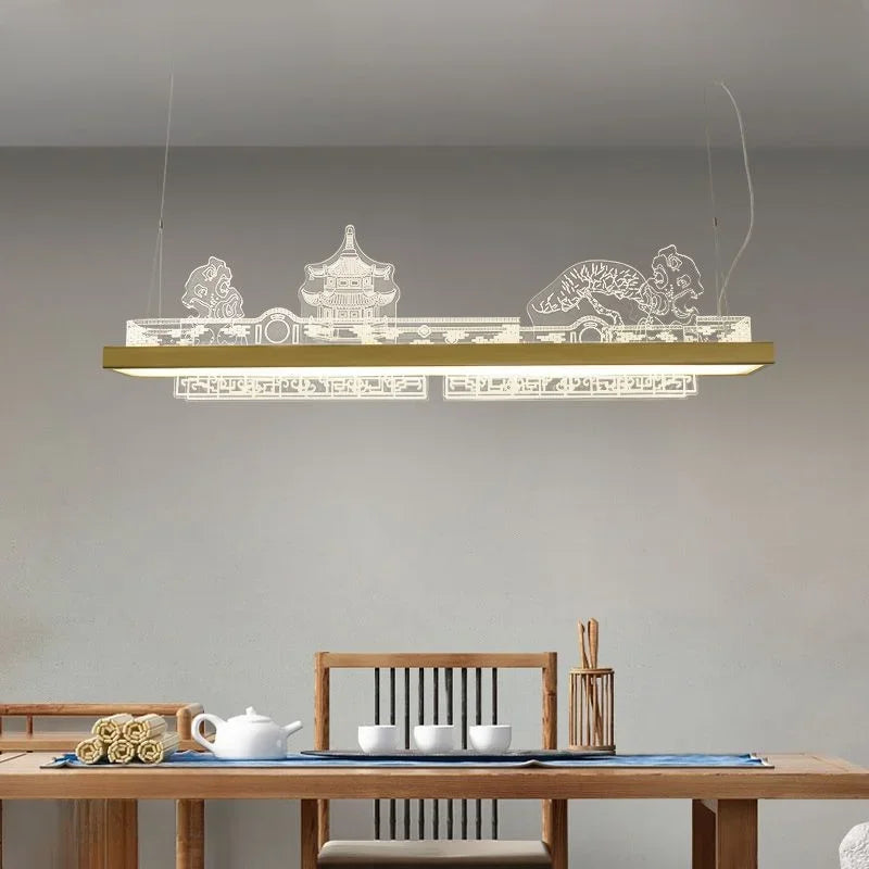 Afralia™ Nordic LED Pendant Chandelier, Aluminum Acrylic Shade, Indoor Living Room Lighting