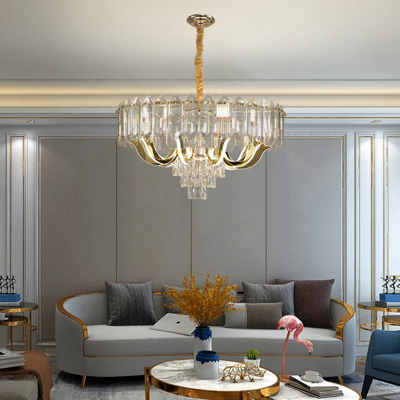 Afralia™ LED Crystal Lamp: Postmodern High-end Chandelier for Living Room, Dining Room, Bedroom
