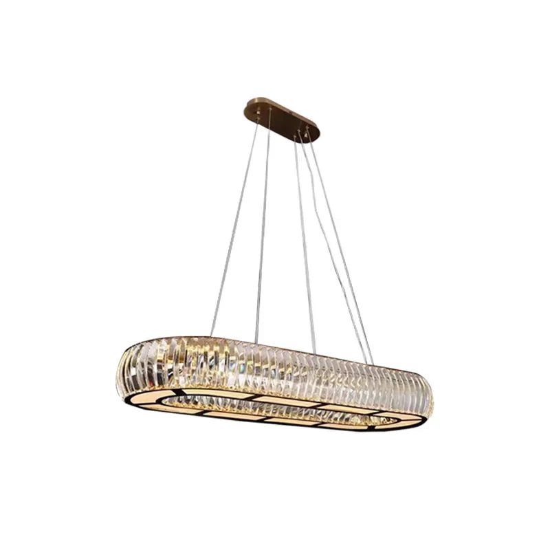 Afralia™ Crystal Luxury Chandeliers Gold Round Oval Style Home Decoration