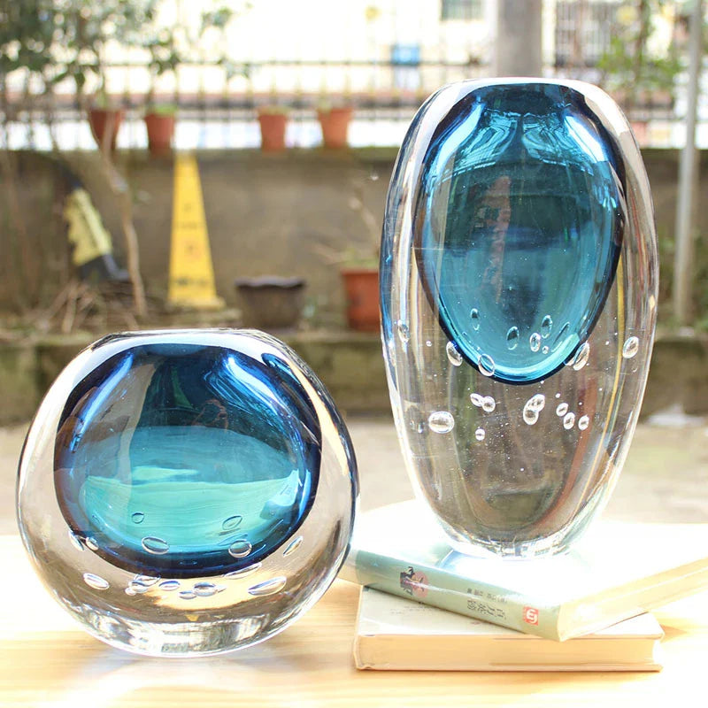 Afralia™ Crystal Glass Vase Terrarium Flower Pot for Home Decoration