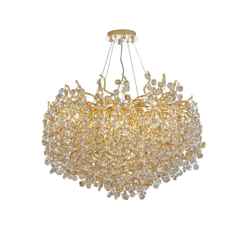 Afralia™ Sun Crystal Chandelier for Elegant Living Room & Lobby Lighting