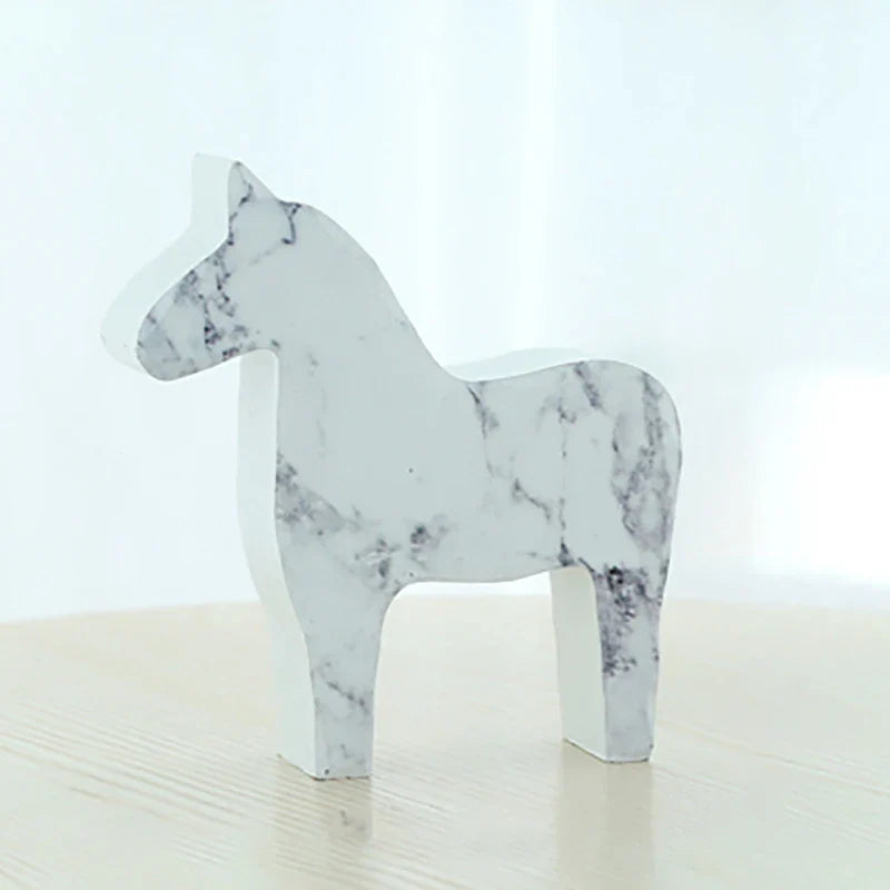 Afralia™ Wooden Horse Figurine Child Toy Gift Home Decoration Ornament