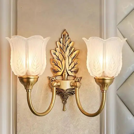 Afralia™ Brass Wall Lamp | Retro LED for Living Room Bedroom Study Hotel Hallway