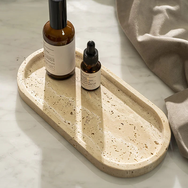 Afralia™ Marble Tray: Stylish Vanity, Dresser, & Sink Organizer