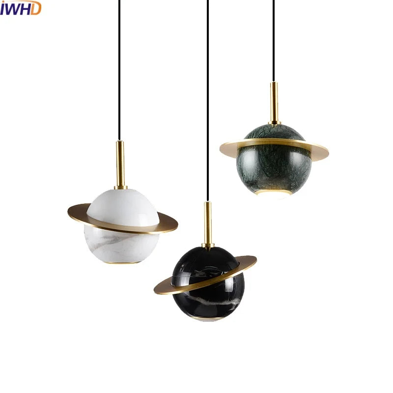 Afralia™ Nordic Golden Spherical LED Pendant Lamp for Modern Home Decor