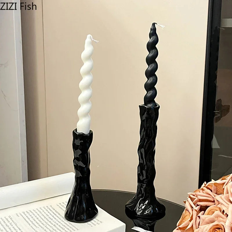 Afralia™ Romantic Candlestick Holder Desk Decoration Aroma Diffuser Home Container