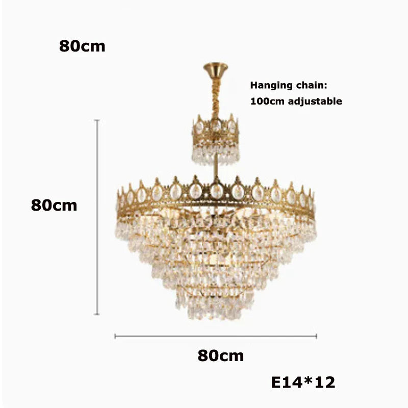 Afralia™ Crystal LED Pendant Light for Living Room