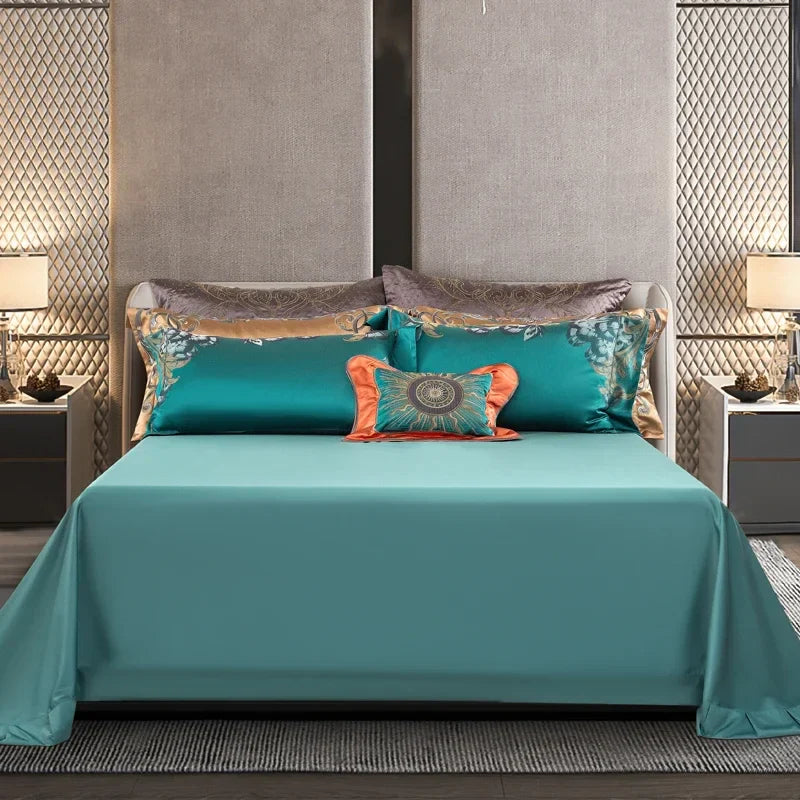 Afralia™ 1200TC Jacquard Bedding Set: Queen King Size Linens, Comforter Cover, Sheet, Pillowcase