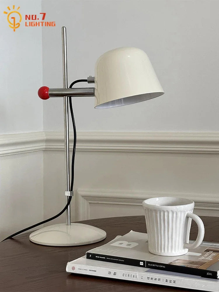 Afralia™ Medieval Stainless Steel Table Lamp LED E14 Rotating Desk Light