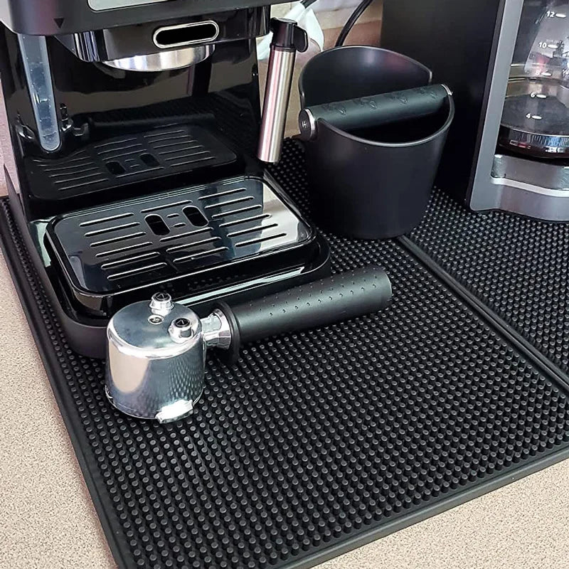 Afralia™ Coffee Bar Cup Mat: PVC Rubber, Anti-slip, Heat Resistant, Durable Drain Mats