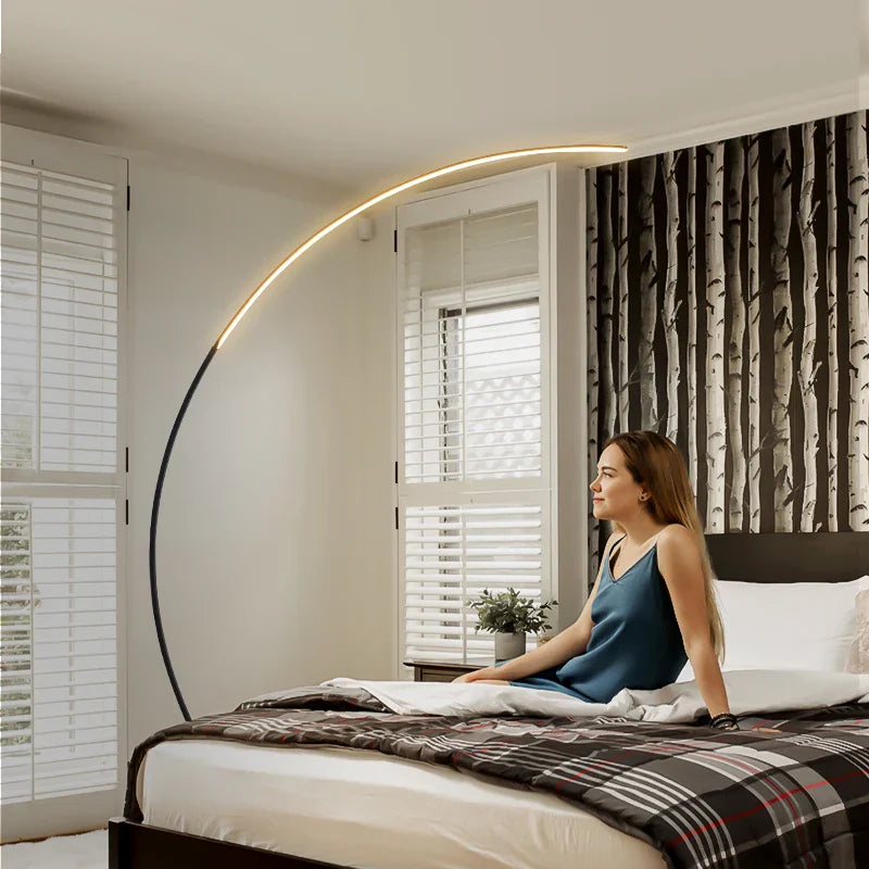 Afralia™ Arc Floor Lamp: RGB Indoor Lighting for Dining & Living Room Decor