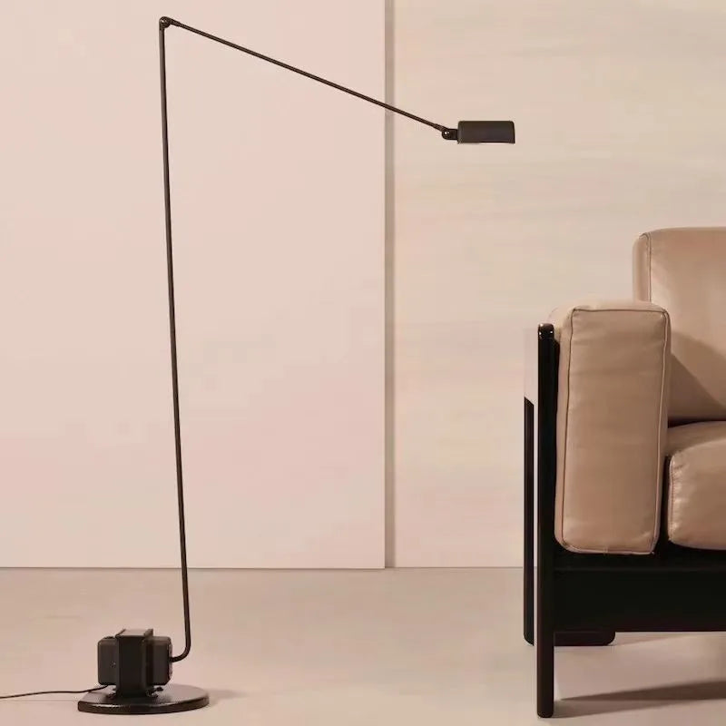Afralia™ Lumina Adjustable Long Arm Floor Lamp - Industrial Design for Reading and Study Room