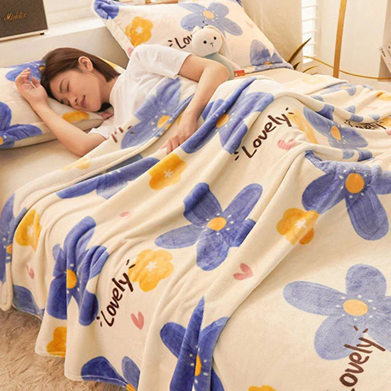 Afralia™ Nordic Flannel Sofa Blanket - Multi-Functional Spring & Autumn Shawl for Adults & Kids