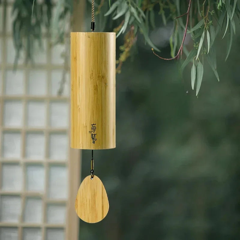 Afralia™ Bamboo Chord Wind Chimes: Handmade Musical Outdoor Decor for Garden and Home