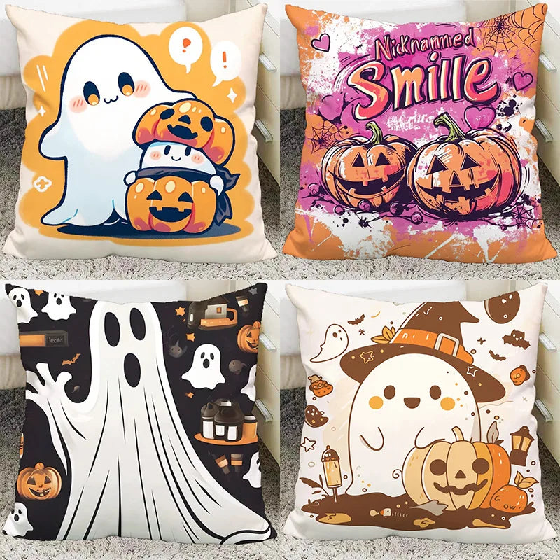 Afralia™ Halloween Plush Cartoon Pillow for Living Room and Bedroom, Festive Decoration