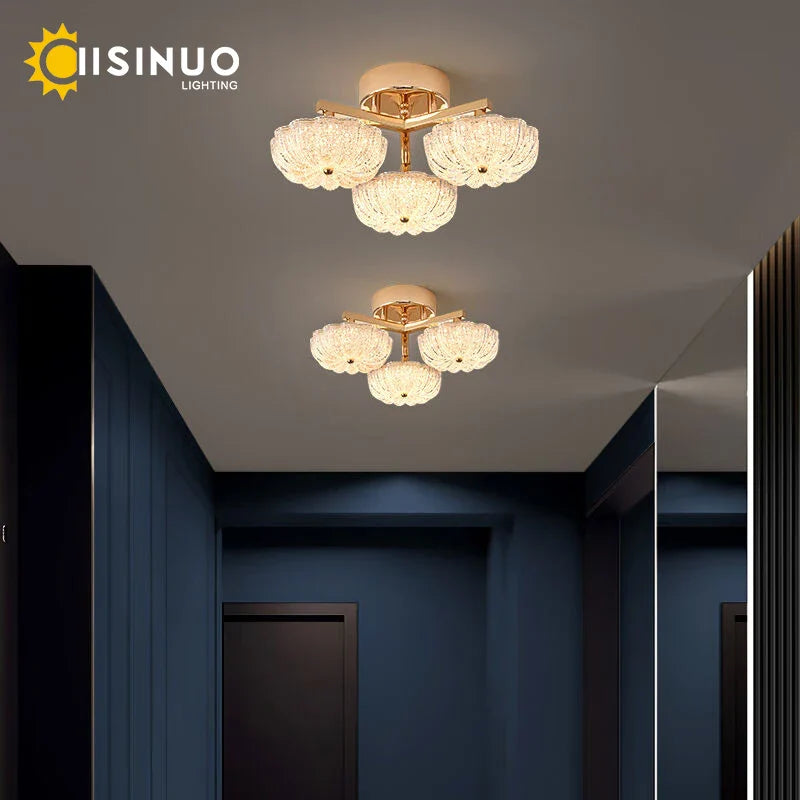 Afralia™ Gold LED Ceiling Light for Home Bedroom Living Room Kitchen Lighting Fixtures