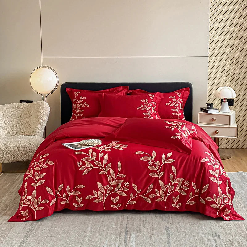 Afralia™ Luxury Egyptian Cotton Bedding Set - RU Queen King Size