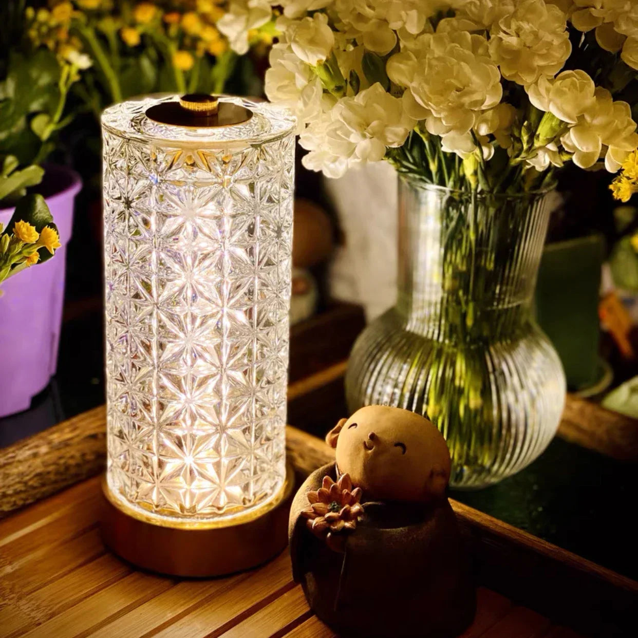 Afralia™ Crystal Table Lamp: Modern Luxury Dimmable LED Desk Light for Living Room & Study
