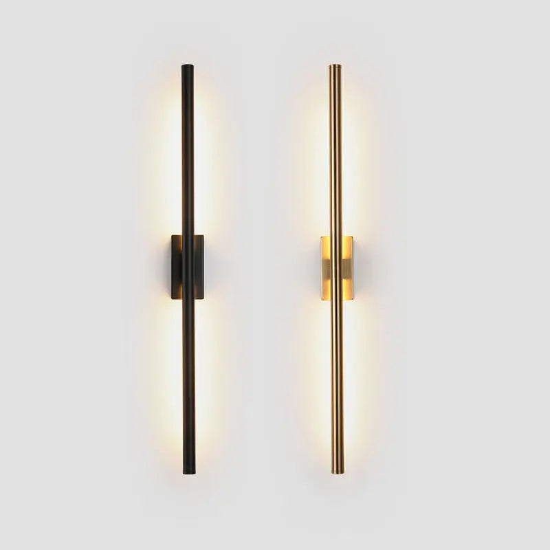 Afralia™ Modern Nordic Brass Gold LED Sconce Wall Lamp Light for Home Hotel Bedroom