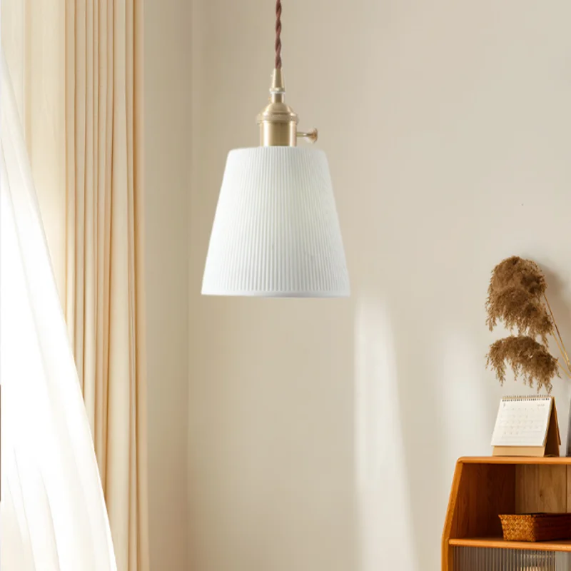 Afralia™ Ceramic LED Hanging Lamp Japenese Style Pendant Lighting for Home Deco